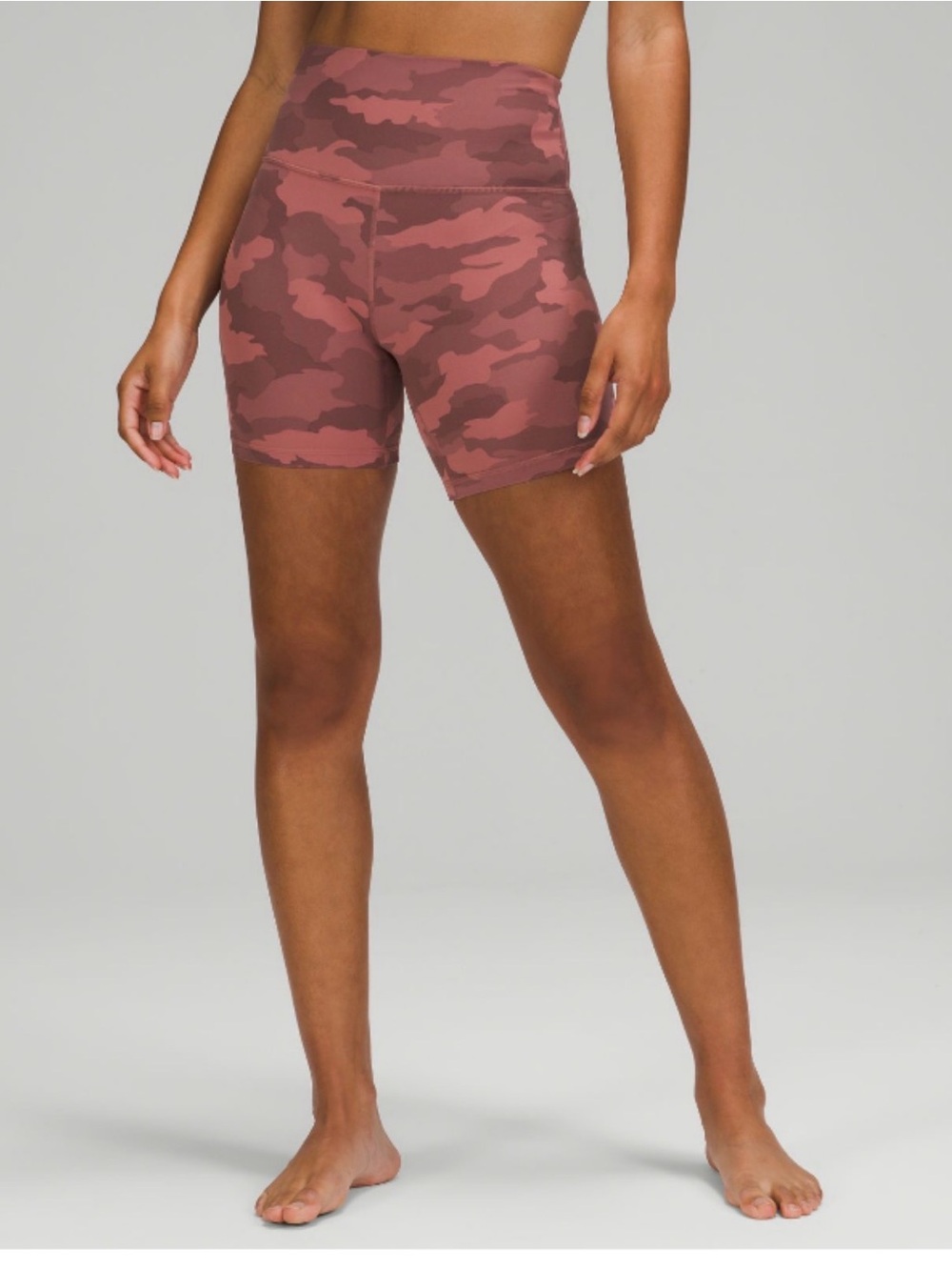 Lululemon High Rise Align 6” Shorts Heritage 365 Camo Brier Rose Multi Size 8